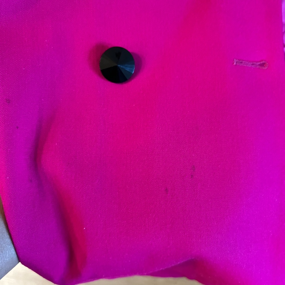 Magenta Coat With Asymmetrical Lapel - image 4